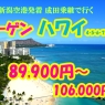 新潟空港発着バーゲンハワイ89,900円～106,000円！（ＡＮＡ成田空港乗継）
